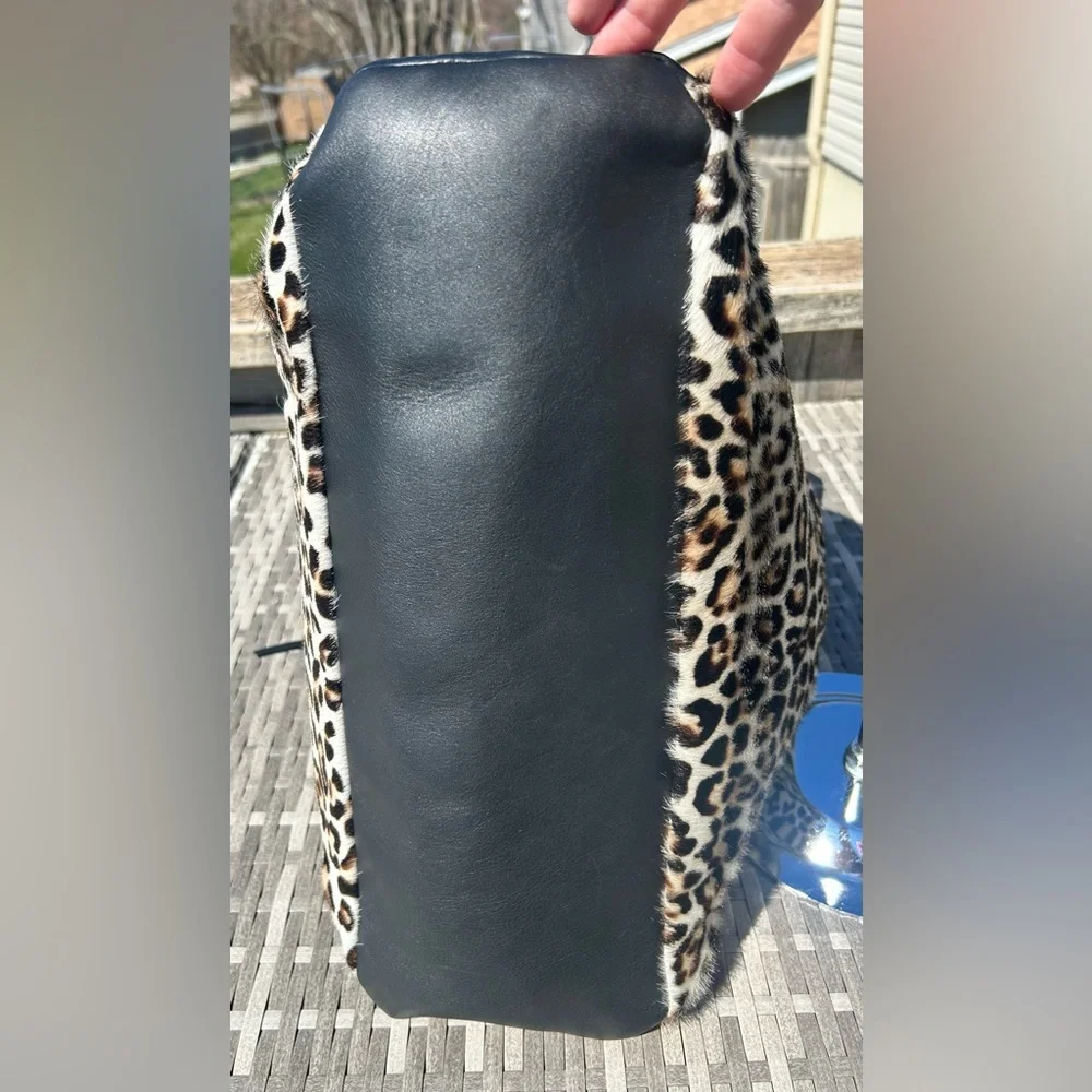 Boden Sherborne Leopard Print Cowhide Leather Tote Bag NWOT plus Dustbag - Picture 10 of 16
